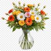A bouquet of flowers in a transparent PNG format.