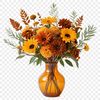 A colorful bouquet of flowers with clear transparent background, suitable for various digital applications.