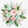 A collection of colorful flowers arranged in a bouquet, suitable for digital and commercial use.