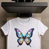 Delicate Insect with Colorful Wings A colorful insect with delicate wings and a slender body.