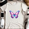 Clear Background Insect Illustration A colorful butterfly with delicate wings, set against a clear transparent background.