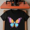 Beautiful Free Butterfly Image A colorful, high-resolution image of a butterfly in mid-flight against a clear background.