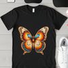 High-resolution transparent PNG image of a colorful butterfly on a clear background.