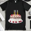 A high-resolution transparent PNG image of a colorful birthday cake with candles.