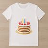 Deliciously Designed Cake Graphics A high-resolution transparent PNG image of a colorful birthday cake with candles on top.