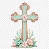 Beautiful Religious Decoration A clear background high resolution digital illustration of a cross symbol in a religious context.