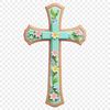 A detailed illustration of a religious cross in a simple, unadorned style, suitable for print or digital use.