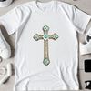Simple White Cross Silhouette High resolution transparent PNG image of a plain white crucifix on a light-colored background.