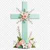 White Crucifix PNG on Transparent Background A simple, high-resolution PNG image of a white crucifix on a transparent background.