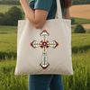 Simple Cross Design with Floral Accents A high-resolution transparent image of a Christian crucifix with simple floral details.