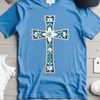 Beautiful Crucifix PNG Image with Clear Background A transparent PNG image of a cross with intricate details and a clear background.