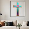 Wooden Cross Design PNG Image A transparent PNG image of a white wooden crucifix against a clear background.