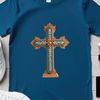 Simple Christian Cross Design A clear transparent image of a crucifix with a simple design, suitable for print or digital use.