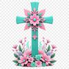 A high resolution, transparent PNG image featuring a classic cross design suitable for sublimation printing or DIY projects.