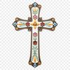 Simple Transparent Cross A clear and simple cross in a transparent background, suitable for various uses such as web design or DIY projects.