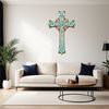 Detailed Cross Symbol with Clear Background An image of a detailed religious symbol, a cross-shaped crucifix with no background, suitable for sublimation and print use.