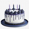 A high-resolution PNG image of a colorful birthday cake with clear background, suitable for commercial or personal use.