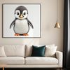 High-Res Baby Bird PNG Image A high-resolution PNG image of a small penguin chick standing on a plain background.