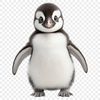 A young penguin waddling on a rocky shore.