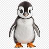 A small, adorable penguin with a clear background.