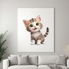 Whiskered Friend with Clear Background A high-resolution transparent image of a cute grey and white domestic cat kitten with a clear background.