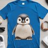 Adorable Baby Penguin Perch A small, adorable penguin chick perched on ice, suitable for personal or commercial use.