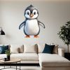 Baby penguin standing on ice, high resolution transparent PNG image with clear background.
