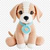 A cute puppy sitting on a background, available for free download with transparent PNG format.