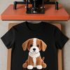 A free download of a large, transparent PNG file featuring a playful animal illustration of a puppy.