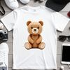 Adorable Teddy Bear Graphic with Transparent Background A high-resolution teddy bear graphic in PNG format with a transparent background.