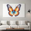 Transparent Butterfly Silhouette A high-resolution transparent image of a colorful butterfly with a clear background.