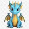 A large, transparent PNG file of a mythical dragon with a clear background.