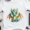 Fantastical Creature Graphic A mythical creature with scales and wings, suitable for commercial and personal use in designs.