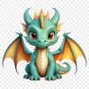 Large Transparent Dragon Illustration An illustration of a large dragon in transparent PNG format, suitable for commercial or personal use.