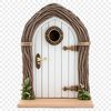 A whimsical fairy door with a clear background, ideal for sublimation printing and commercial use.