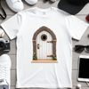 A small, transparent fairy door with a clear background, suitable for high-resolution printing or digital use.