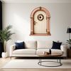 Fairy Door Illustration with Transparent Background A small, intricately designed door with a transparent background, suitable for sublimation printing.