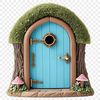 A fairy door with a clear background in high resolution PNG format.