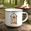 Whimsical Miniature Door Illustration A whimsical illustration of a small fairy door with a clear background, perfect for DIY projects and personal use.