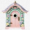 An elegant, high-resolution PNG illustration of a fairy door, perfect for use in various creative projects and designs.
