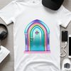 Magical Door to Enchantment A clear background PNG image of a whimsical fairy door with intricate details, suitable for sublimation and commercial use.