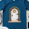 A small, ornate door with intricate details, suitable for sublimation printing or decal design.
