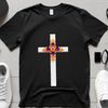 Classic Cross Design with Religious Significance A clear background PNG graphic featuring a classic cross design with religious significance.