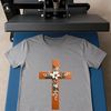 A clear transparent PNG image of a traditional cross with intricate details.