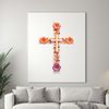 Christian Crucifix Silhouette A high-resolution PNG image of a Christian crucifix with intricate details on a transparent background.