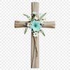 White Cross Icon in Transparency A high-resolution transparent PNG image of a simple white crucifix on a clear background.
