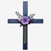 Simple Religious Symbol A high-resolution transparent PNG image of a simple crucifix with a clear background.