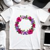 High-Res Flower Wreath Design Download A high-resolution floral wreath made from various flowers and foliage, suitable for commercial and personal use.