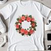 Floral Wreath PNG with Transparent Background A high-resolution floral wreath with transparent background, ideal for sublimation and print-on-demand use.