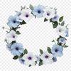 Elegant Transparent Wreath Clip Art A high-resolution floral wreath with a transparent background, ideal for commercial or personal use in various designs.